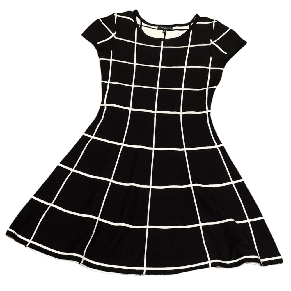 My Michelle Black and White Girls Dress